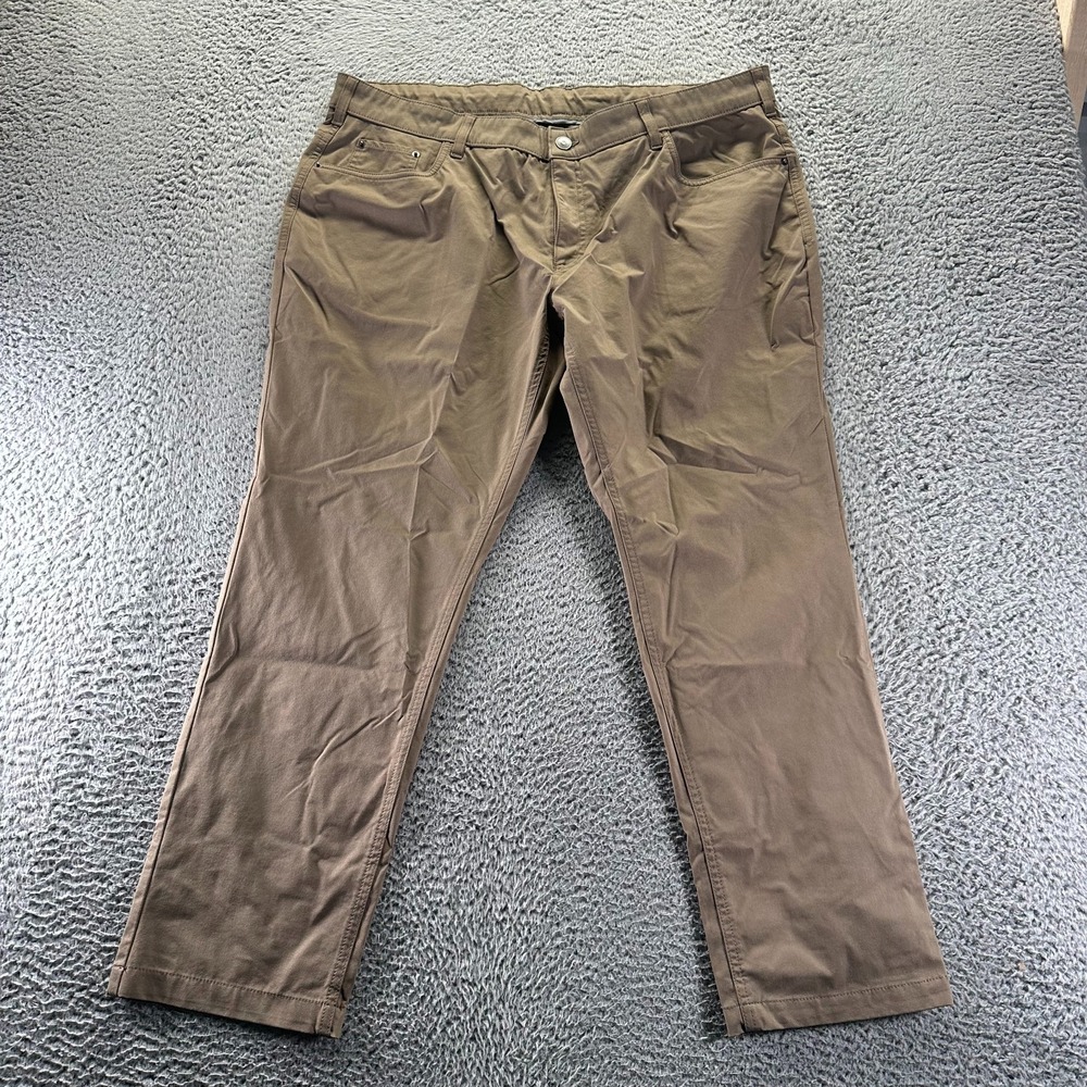 Michael Strahan Pant Mens 39x29 Brown Polyester Chino Straight Business Career